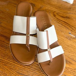 Brown and white wedges